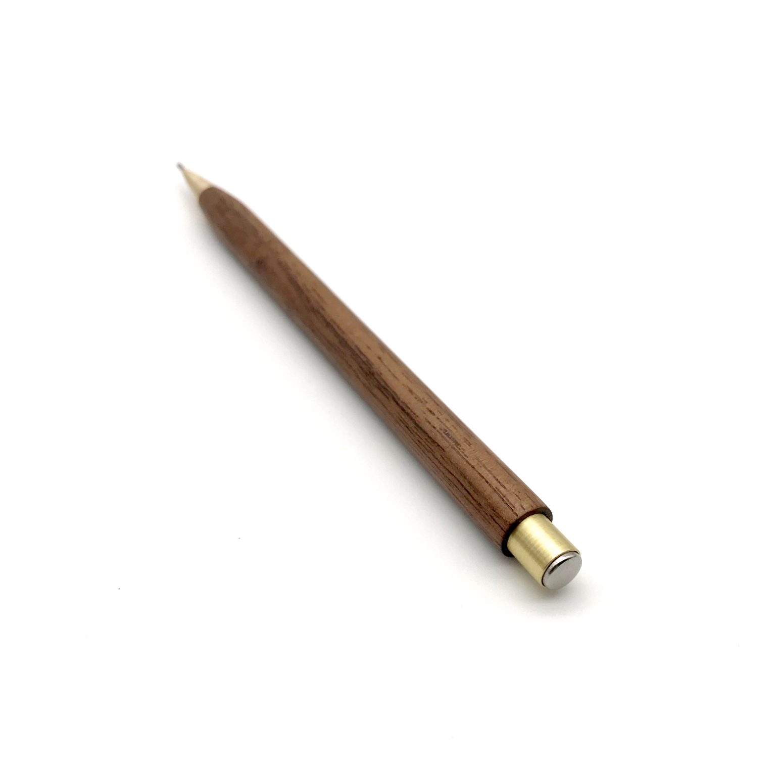 Handmade Walnut and Brass Mechanical Pencil Nicholas Hemingway Pens