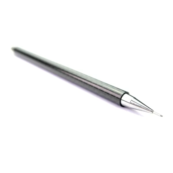 Nicholas Hemingway Handmade Carbon Fiber Mechanical Pencil hero shot, featuring a high-gloss carbon fiber barrel and precision stainless steel nib.
