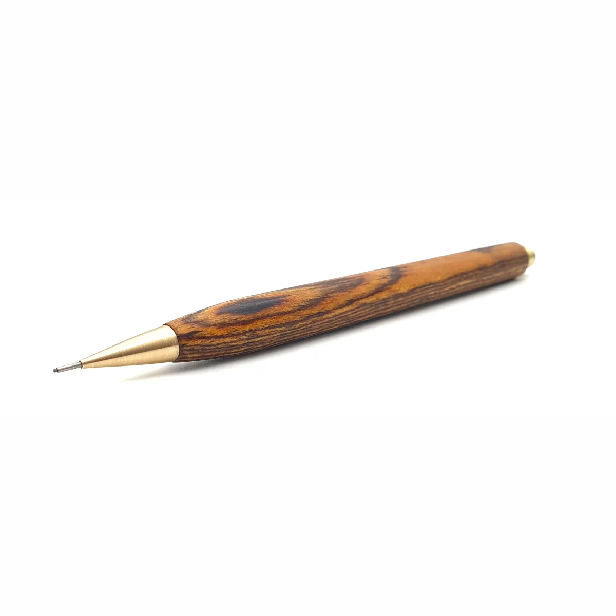 Bocote Wood & Brass Mechanical Pencil - Handmade Mechanical