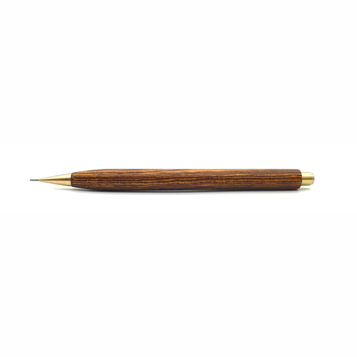 Bocote Wood & Brass Mechanical Pencil - Handmade Mechanical