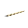 2mm brass mechanical pencil precision-engineered in the UK showing brass clutch tip and angled barrel shot