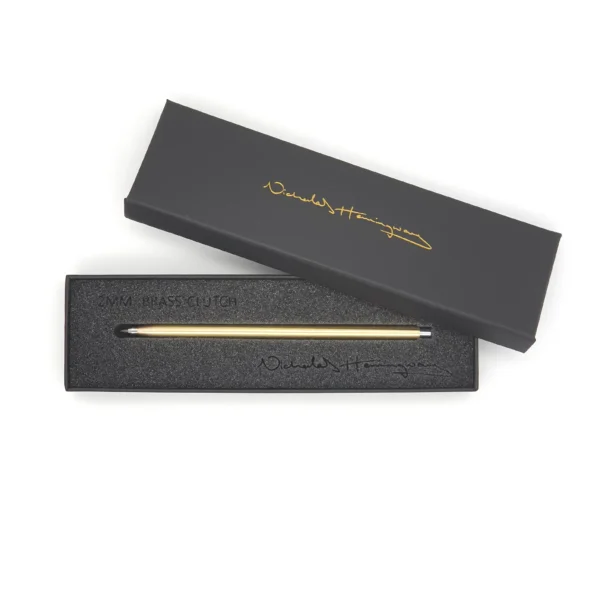 2mm brass mechanical pencil in luxury presentation gift box precision-engineered in the UK
