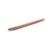2mm copper mechanical pencil precision-engineered in the UK showing brass clutch tip and angled barrel shot