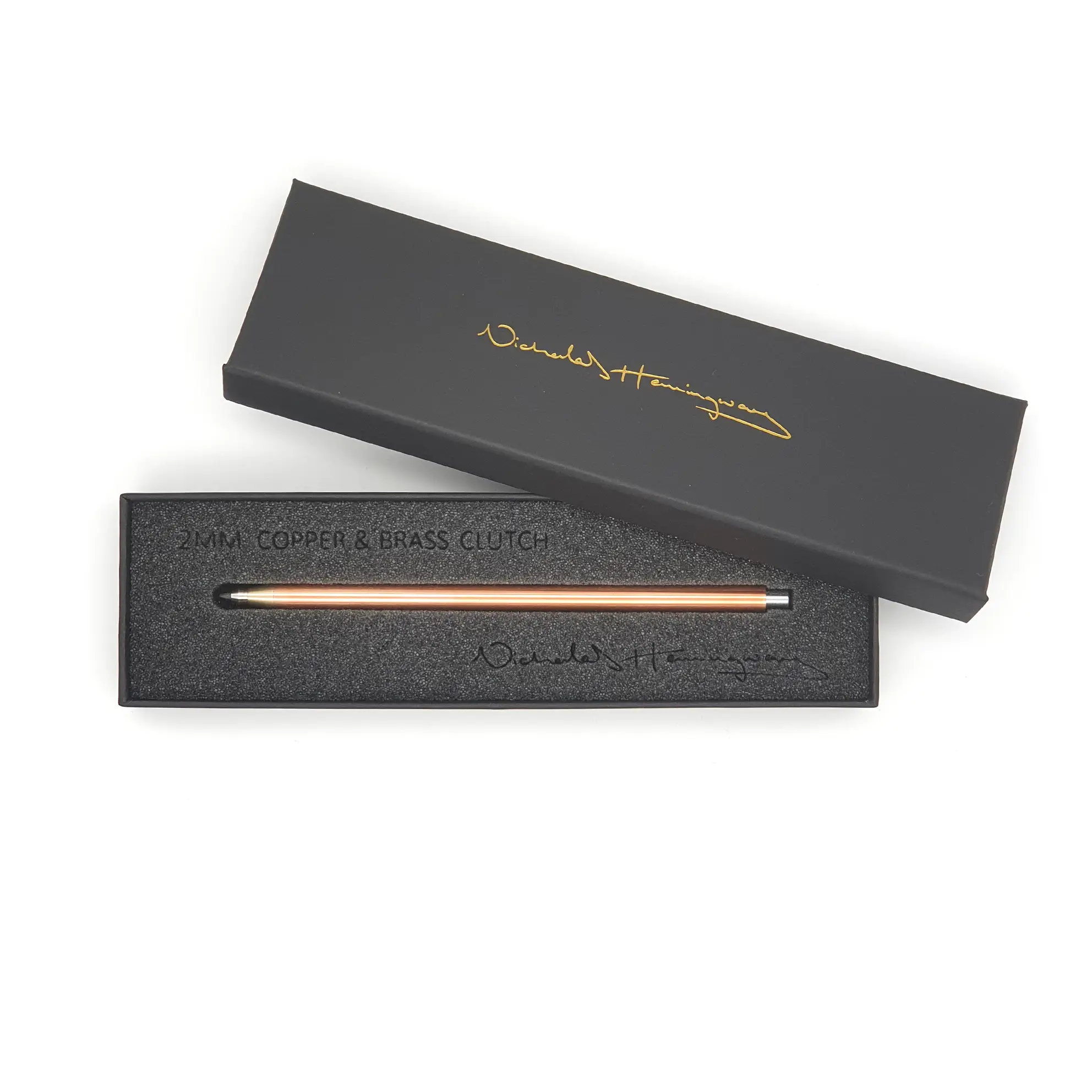 2mm copper mechanical pencil in luxury presentation gift box precision-engineered in the UK