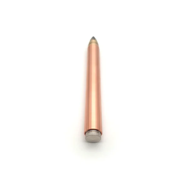 5.6mm copper clutch pencil vertical rear view knurled cap