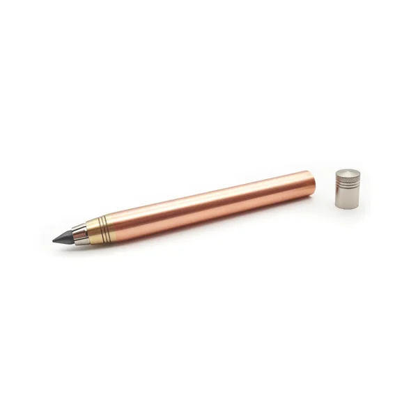 5.6mm copper clutch pencil with unscrewed sharpener cap component